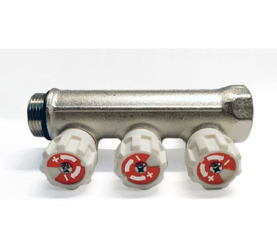 Коллектор с регулировочными вентилями PROFLINE 3/4x1/2, 3 выхода УТ-00044921