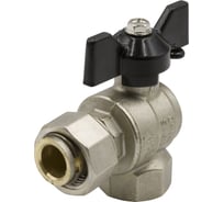 Кран угловой шаровой LD PRIDE 1/2'' вн/накидная гайка бабочка 553958