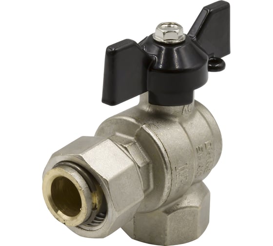 Кран угловой шаровой LD PRIDE 1/2'' вн/накидная гайка бабочка 553958 1