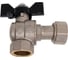 Кран угловой шаровой LD PRIDE 1/2'' вн/накидная гайка бабочка 553958 LD 47.393.15 4