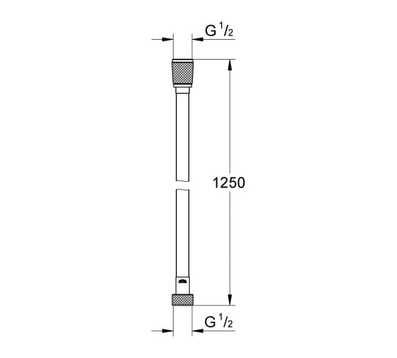 Душевой шланг Grohe 28362KF1 Silverflex пластик, 1250 мм, макс. давление до 5 бар, фантомный чёрный 00000136002