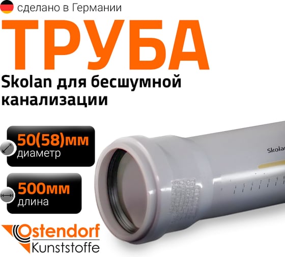 Труба Ostendorf SKEM 56x500 мм Ger 332020