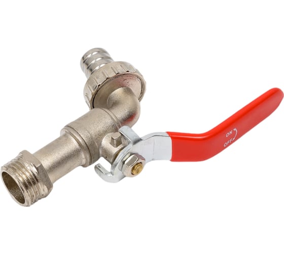 Кран шаровой садовый Rvc 15 1/2' со штуцером ручка 02293