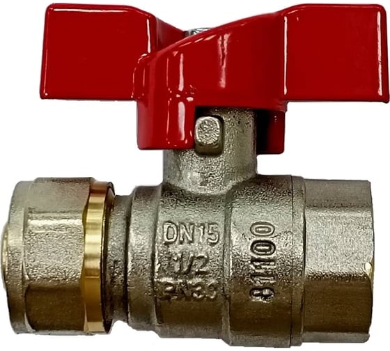 Кран шаровой для м/п труб PROFLINE цанга-гайка 16x1/2  УТ-00036227 1