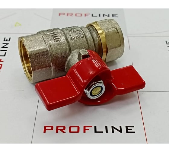 Кран шаровой для м/п труб PROFLINE цанга-гайка 16x1/2  УТ-00036227