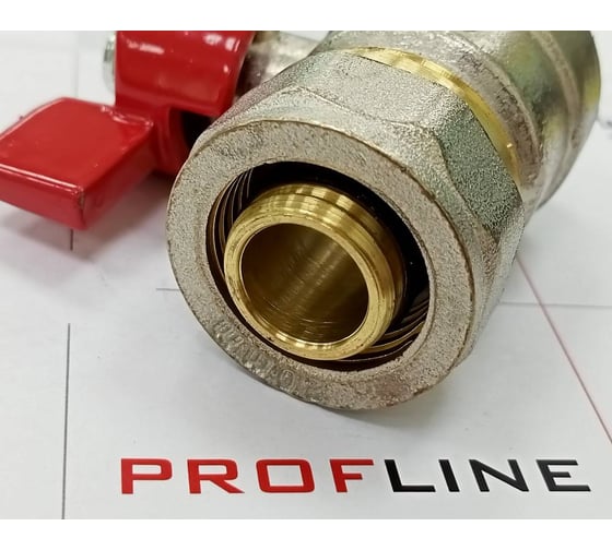 Кран шаровой для м/п труб PROFLINE цанга-гайка 20x1/2 УТ-00036229