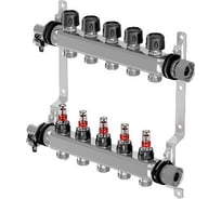 Коллектор Uponor с расходомерами Vario S стальной, выходы 7X3/4 Евроконус 1086543