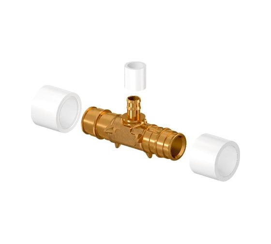 Тройник Uponor Minitec 20Х9,9Х20 с кольцами Pe-X 1020524 1