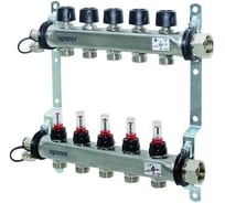 Коллектор Uponor с расходомерами Vario S стальной, выходы 10X3/4 Евроконус 1086546
