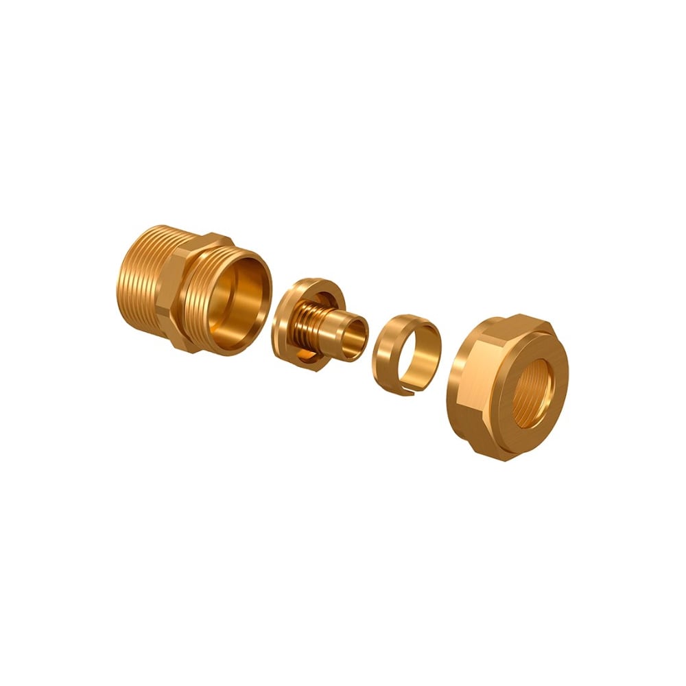 Зажимной штуцер Uponor FPL-X DR 18x2,5-1 дюйм НР с наружной резьбой ...