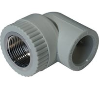 Комбинированный уголок PPRC Энкор ф 20мм х 1/2 ВР /50/150/ серый 44170
