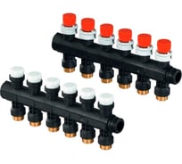 Коллектор Uponor с клапанами Vario Plus пластиковый, выходы 6X 3/4 Евроконус 1030582