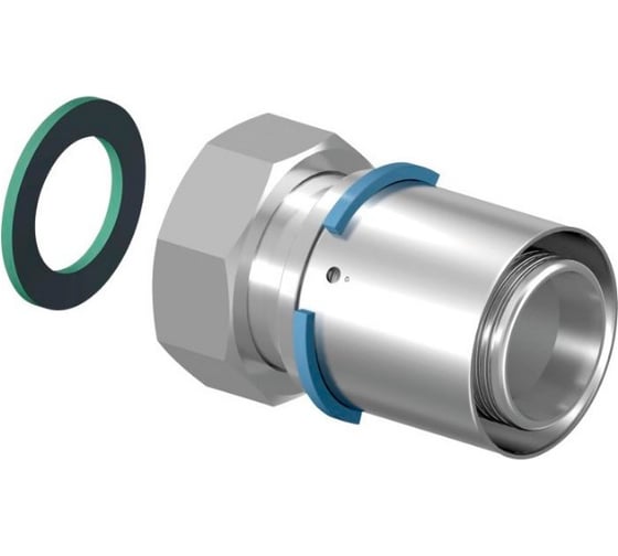 Штуцер Uponor S-Press 50-G2 дюйм НГ с накидной гайкой, латунный 1046939