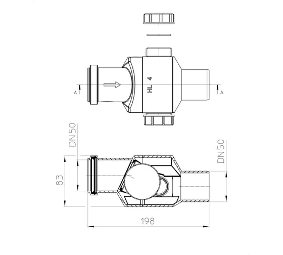 Обратный клапан HL DN50 HL 4