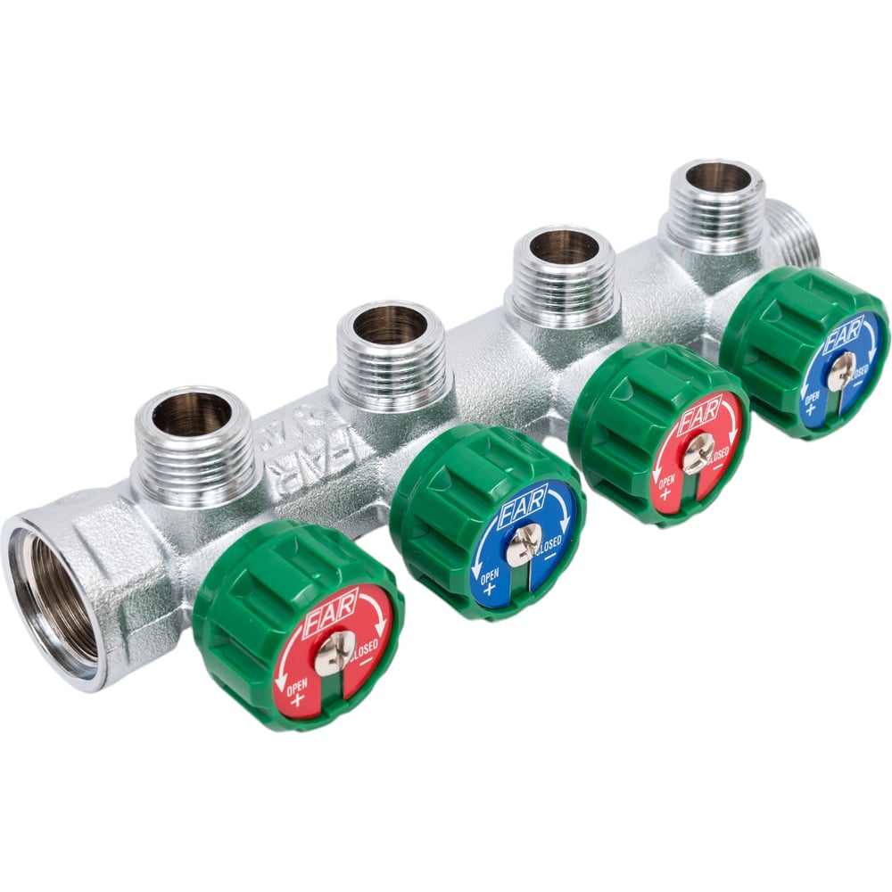 Регулирующий коллектор FAR 3/4 ВР-НР, с 4 отверстиями 1/2 НР FK 3824 ...
