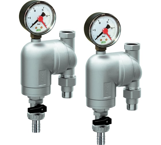 Фильтр FAR 100 мкм, с манометром, t max 95 C, 25 бар, поворотное соединение, 1/2 ВР-НР FA 39A6 12100 SET2 1