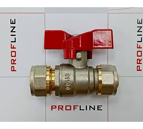 Кран шаровой для м/п труб PROFLINE цанга-цанга 16x16 УТ-00036233