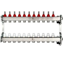 Коллектор нерж. Wester MUFS 1"-3/4 в сборе с расходомерами на 11 выходов 0-32-1518