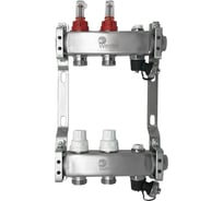 Коллектор нерж. Wester MUFS 1"-3/4 в сборе с расходомерами на 2 выхода 0-32-1500