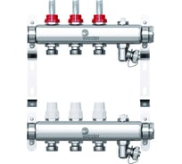 Коллектор в сборе Wester нержавеющая сталь, 1"-3/4", с расходомерами, на 3 выхода 0-32-1815