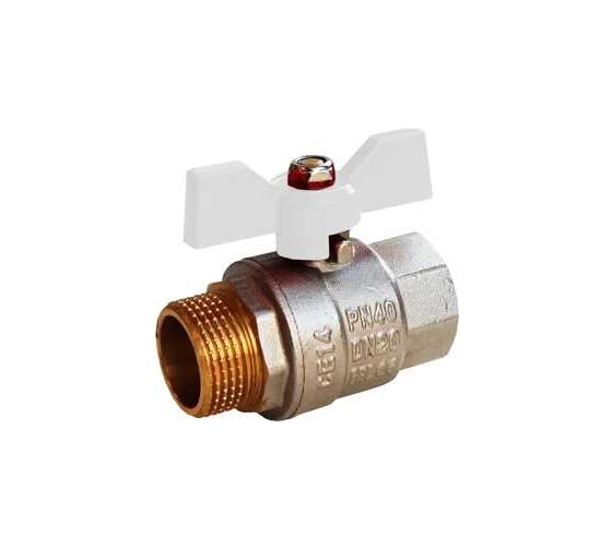 Шаровой кран SANEXT полнопроходной, Ду 20, ВР-НР 3/4", бабочка 8162