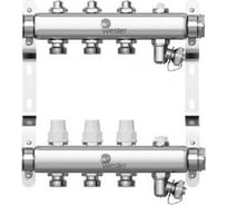 Коллектор в сборе Wester нержавеющая сталь, 1"-3/4", на 3 выхода, с 2 заглушками 0-32-1870