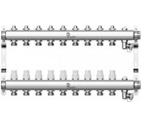 Коллектор в сборе Wester нержавеющая сталь, 1"-3/4", на 9 выходов, с 2 заглушками 0-32-1900