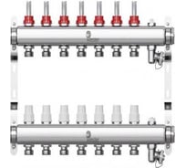 Коллектор в сборе Wester нержавеющая сталь, 1"-3/4", с расходомерами, на 7 выходов 0-32-1835