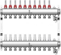 Коллектор в сборе Wester нержавеющая сталь, 1"-3/4", с расходомерами, на 10 выходов 0-32-1850