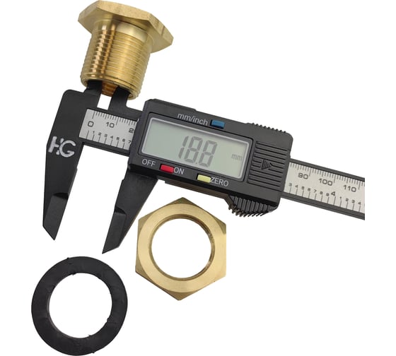 Штуцер для врезки в бочку 1/2" ВР х 3/4" НР HG 1896219