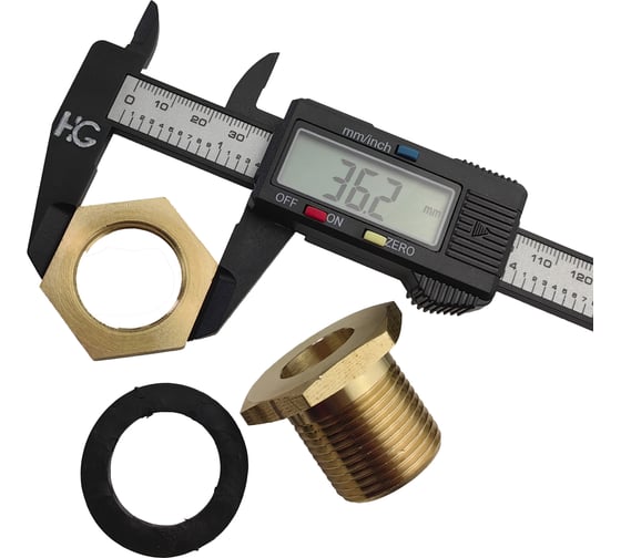 Штуцер для врезки в бочку 1/2" ВР х 3/4" НР HG 1896219
