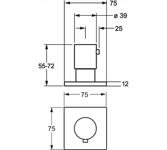 Запорный переключающий вентиль Hansa Designo хром 02289172