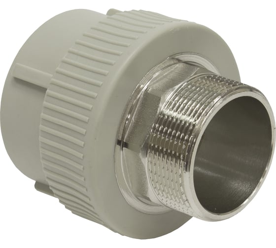 Муфта комбинированная TEBO PPR 63x2 НР под ключ серый 031020712 1
