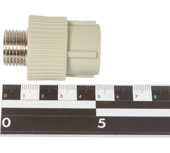 Комбинированная муфта TEBO PPR 20x1/2" НР серый 031023602