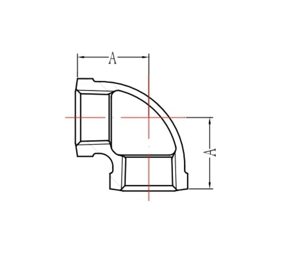 Колено AV Engineering 3/4", вн, оцинкованное, 2 шт AVEC400000034