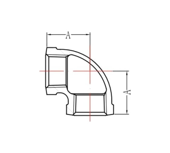Колено AV Engineering 1 1/2", вн, оцинкованное AVEC400000112