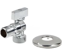Кран шаровой угловой AV Engineering 1/2" нар х 3/4 нар, для стиральной машины, хром AVE3923412