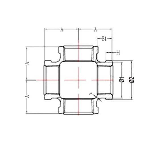 Крестовина AV Engineering 1/2", оцинкованная, 2 шт AVEC440000012