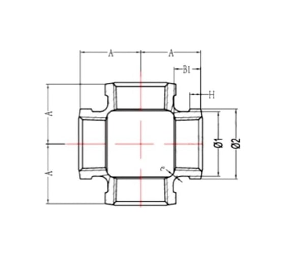 Крестовина AV Engineering 2", оцинкованная AVEC440000002
