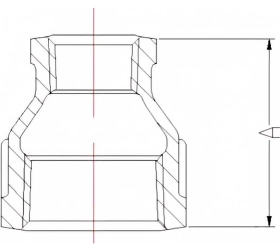 Муфта редукционная AV Engineering 1 1/2"x1", вн-вн, оцинкованная AVEC460001121