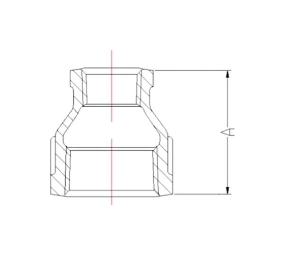 Муфта редукционная AV Engineering 1"x1/2", вн-вн, оцинкованная AVEC460000112