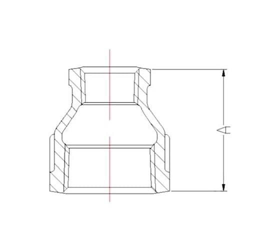Муфта редукционная AV Engineering 2"x1", вн-вн, оцинкованная AVEC460000021