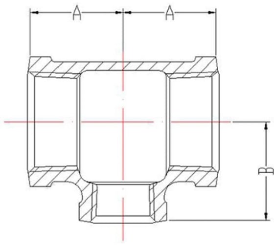 Редукционный тройник AV Engineering 2x1 1/2 оцинкованный AVEC430002112