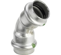 Отвод Viega ВВ 45 Sanpress Inox, с SC-Contur, нержавеющая сталь, 35 мм 435813