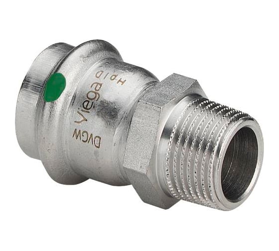 Переход Viega Sanpress Inox с SC-Contur НР 42х1 1/2", нержавеющая сталь 436551 1