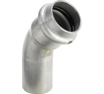 Отвод Viega НВ 45 Sanpress Inox с SC-Contur, нержавеющая сталь, 22 мм 435400