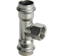 Тройник Viega Sanpress Inox с SC-Contur, нержав.сталь, 28x1/2"x28 мм 437190