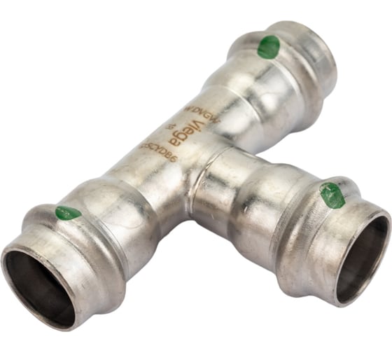 Тройник Viega Sanpress Inox с SC-Contur, нержав.сталь, 18 мм 435868