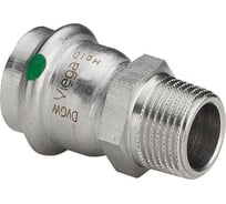Переход Viega НР 22 х 1/2", Sanpress Inox с SC-Contur, нержавеющая сталь 436483