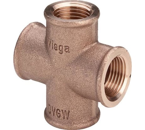 Крестовина Viega 1" ВР, бронза 320638